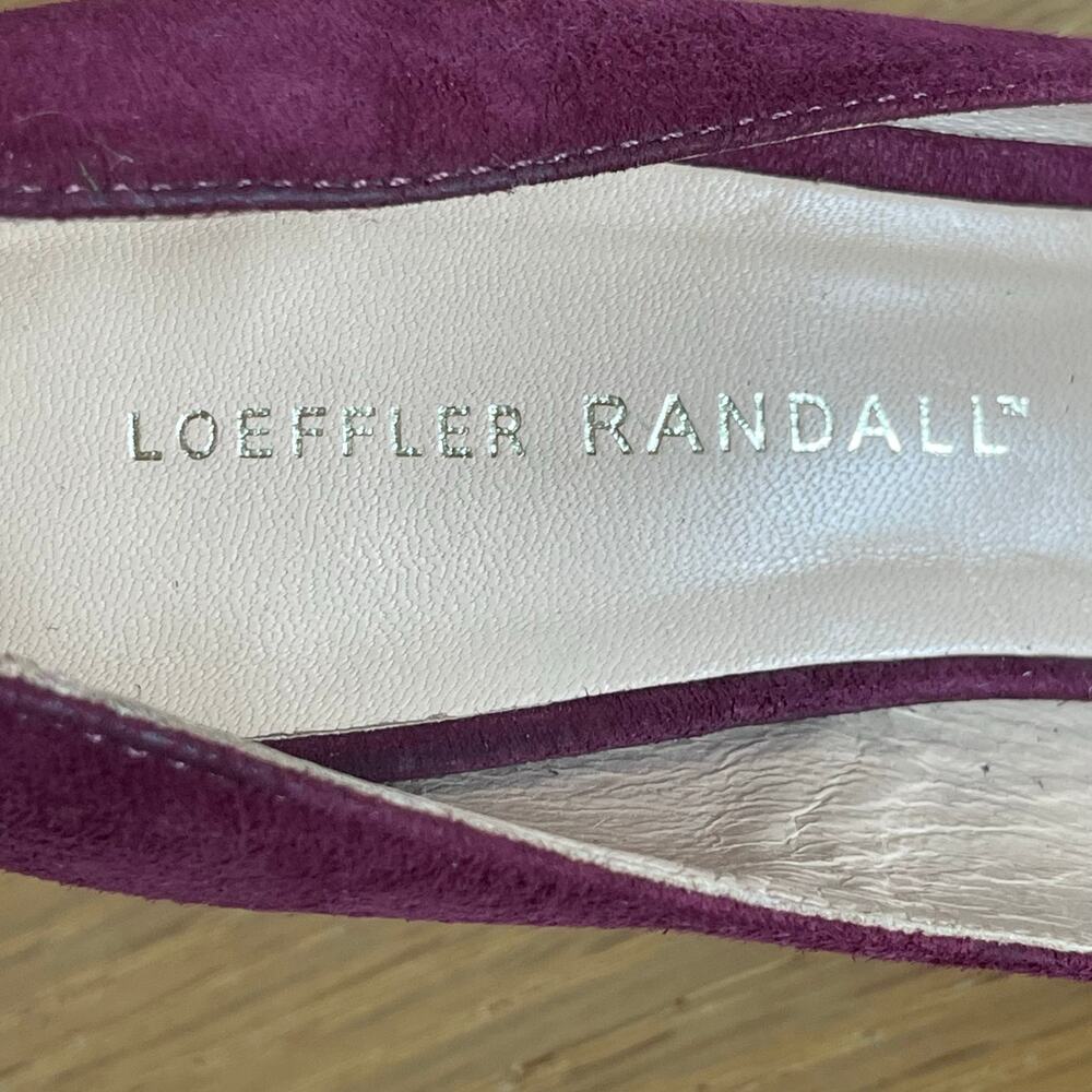 Loeffler Randall Pari Suede Leather Fringed Maroon Wine Pumps Shoes Women's 7B - Picture 8 of 9
